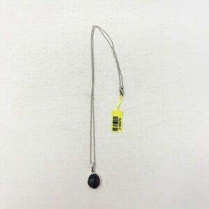 Shop LC Sterling Silver Blue Diamond Round Accent Pendant with 20in Chain 5427